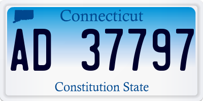 CT license plate AD37797