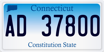 CT license plate AD37800