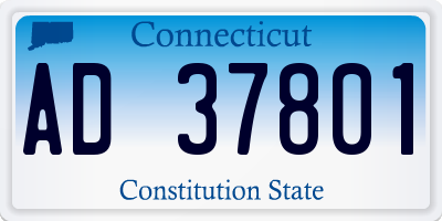 CT license plate AD37801