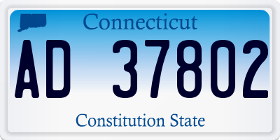 CT license plate AD37802