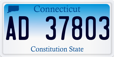 CT license plate AD37803