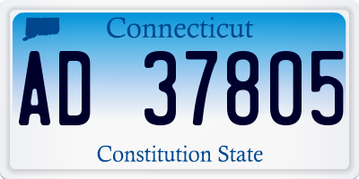 CT license plate AD37805