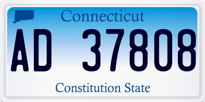 CT license plate AD37808