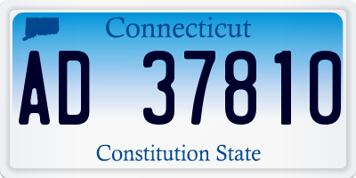 CT license plate AD37810