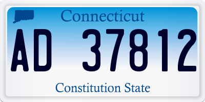 CT license plate AD37812