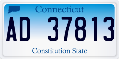 CT license plate AD37813