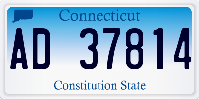 CT license plate AD37814