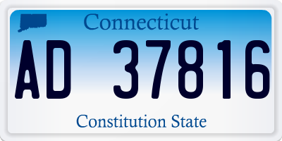 CT license plate AD37816