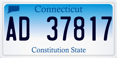 CT license plate AD37817