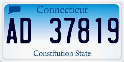 CT license plate AD37819