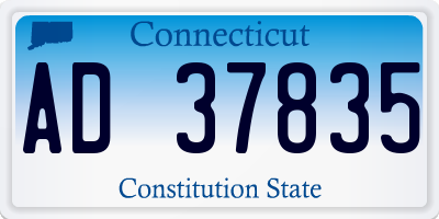 CT license plate AD37835
