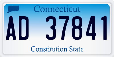 CT license plate AD37841