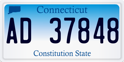 CT license plate AD37848