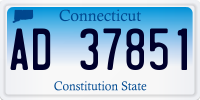 CT license plate AD37851