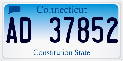 CT license plate AD37852