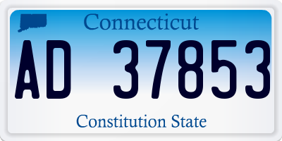 CT license plate AD37853