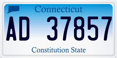 CT license plate AD37857