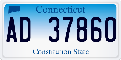 CT license plate AD37860