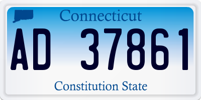 CT license plate AD37861