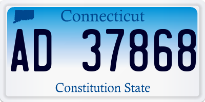 CT license plate AD37868