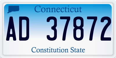 CT license plate AD37872