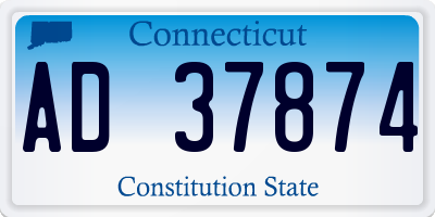 CT license plate AD37874