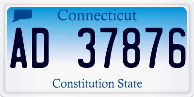 CT license plate AD37876