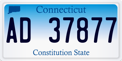 CT license plate AD37877