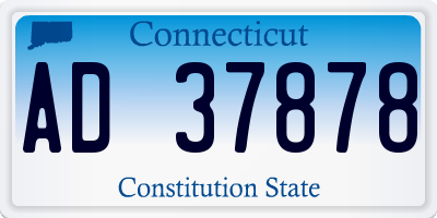 CT license plate AD37878