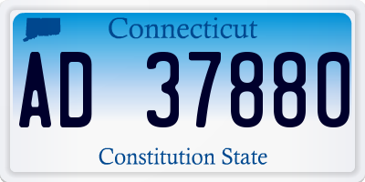 CT license plate AD37880