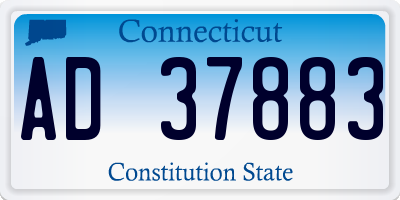 CT license plate AD37883