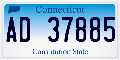 CT license plate AD37885