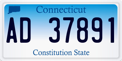 CT license plate AD37891