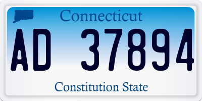 CT license plate AD37894
