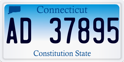 CT license plate AD37895