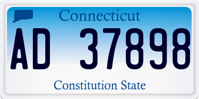 CT license plate AD37898
