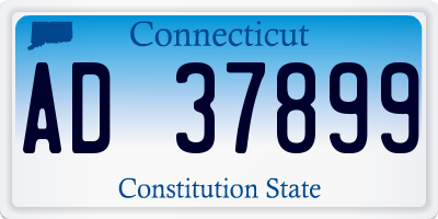 CT license plate AD37899