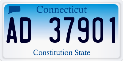 CT license plate AD37901