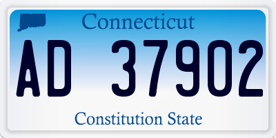 CT license plate AD37902