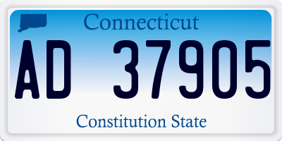 CT license plate AD37905