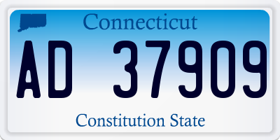 CT license plate AD37909