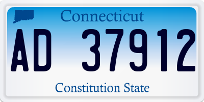 CT license plate AD37912