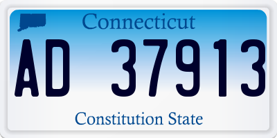 CT license plate AD37913