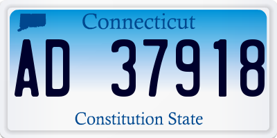 CT license plate AD37918
