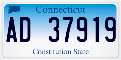 CT license plate AD37919