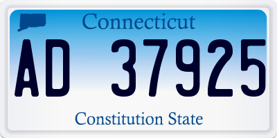 CT license plate AD37925