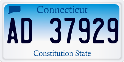 CT license plate AD37929