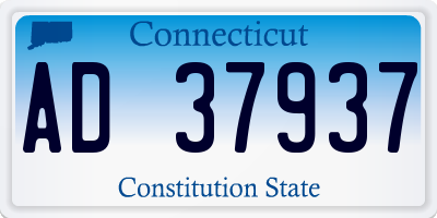 CT license plate AD37937