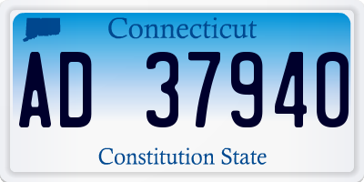 CT license plate AD37940