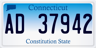 CT license plate AD37942